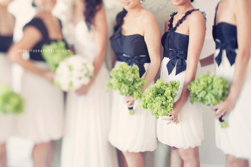 black-and-white-bridesmaids-dresses