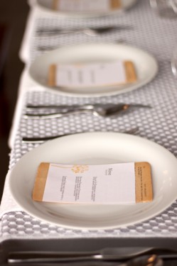 Gray and White Modern Table Setting