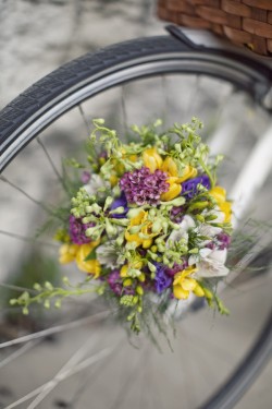 Yellow and Purple Garden Bouquet
