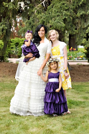 Yellow and Purple Bridal Party