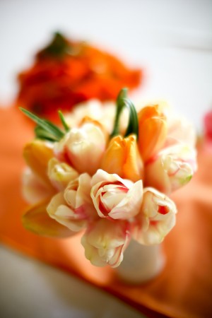 Orange Tulip Centerpiece