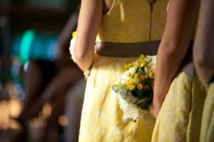 Yellow-Gray-Bridesmaids-Dresses