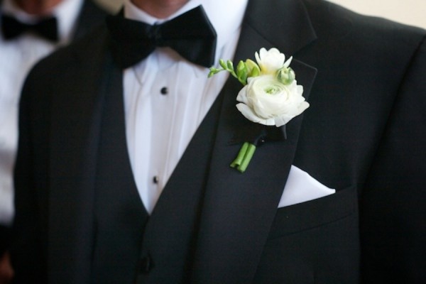 White-and-Black-Boutonnierre