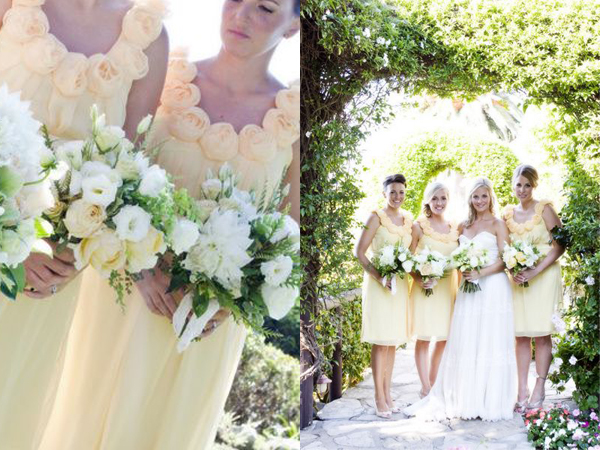 rosette-yellow-bridesmaids-dresses