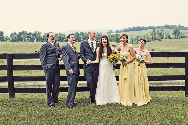 yellow-chiffon-bridesmaids-dresses
