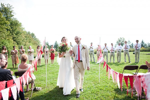 Pink-Red-Country-Wedding-Ceremony