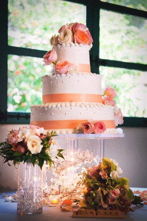 Sherbet-Coral-Wedding-Cake