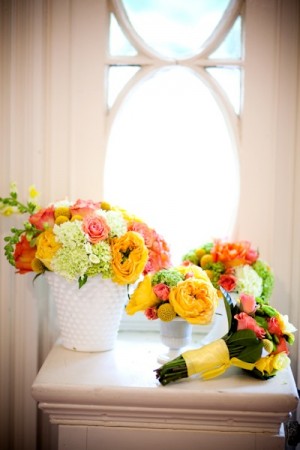 Yellow-Pink-Spring-Wedding-Flowers