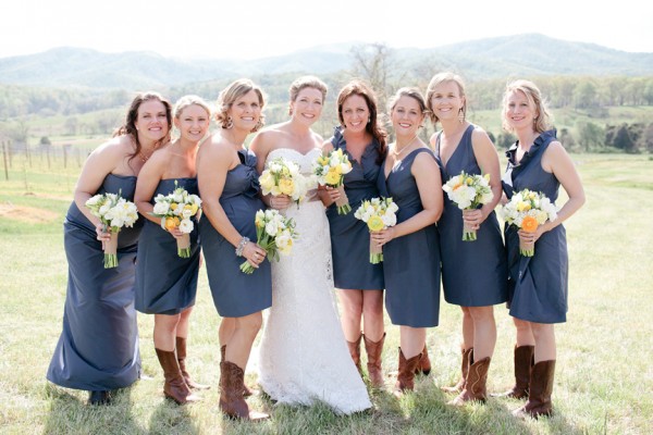Blue Country Bridesmaids Dresses