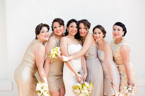 Gold and Glam Bridal Party