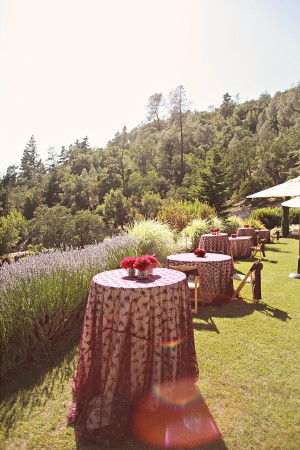 Outdoor Wedding Cocktail Tables