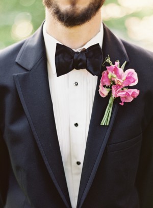 Pink Groom Boutonniere