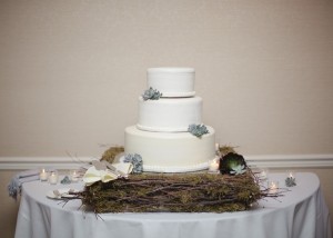 Succulent Decorated Wedding Cake