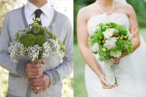 Modern Shabby Chic Wedding Bouquets