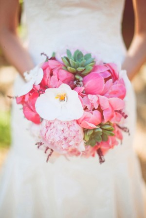 Peony and Orchid Bouquet