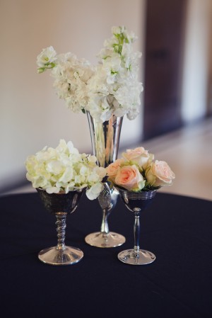 Rose and Hydrangea Centerpieces