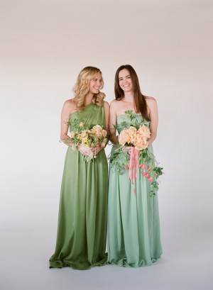 Sage and Celedon Bridesmaids Dresses Little Borrowed Dress 3