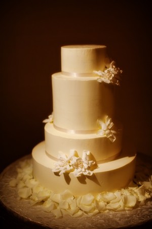 Sleek Four Tier Round Wedding Cake