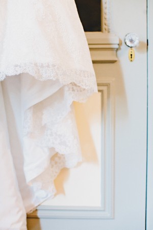 Bridal Gown Lace Trim Detail