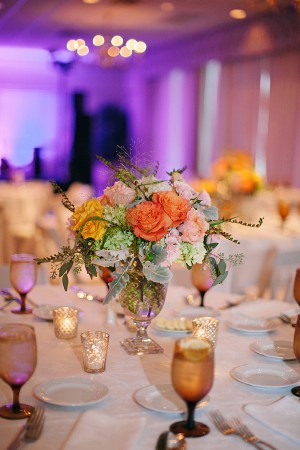 Pink and Yellow Centerpiece