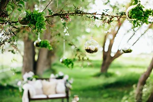 Round Glass Terrariums Hanging From Branches 11