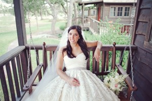 Strapless Bridal Gown With Full Textured Skirt 2
