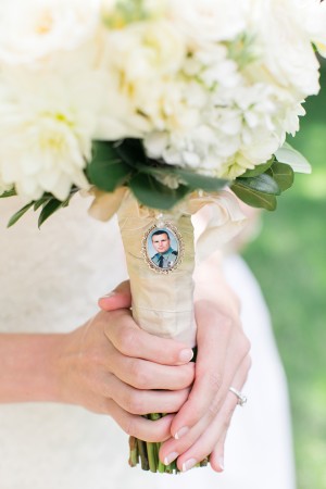 Bridal Bouquet With Photo Charm