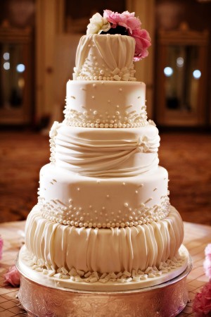 Ruffled Fondant Wedding Cake