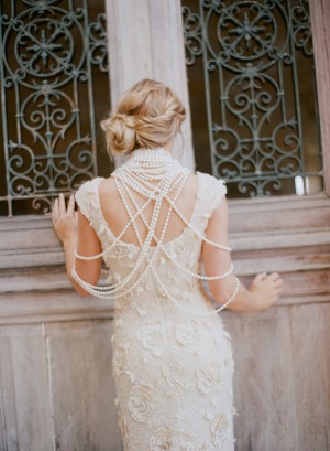 Glamorous Claire Pettibone Wedding Gown