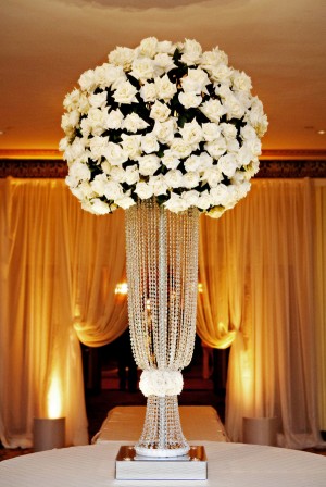 Tall Rose Wedding Centerpiece