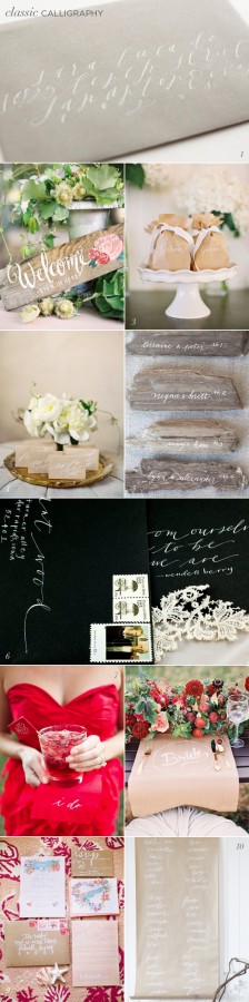 White Calligraphy Wedding Inspiration