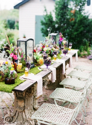 Colorful Wildflower Table Decor
