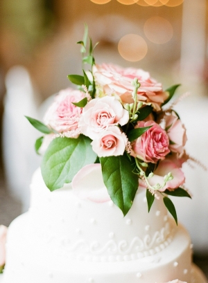 Pink Flower Wedding Cake