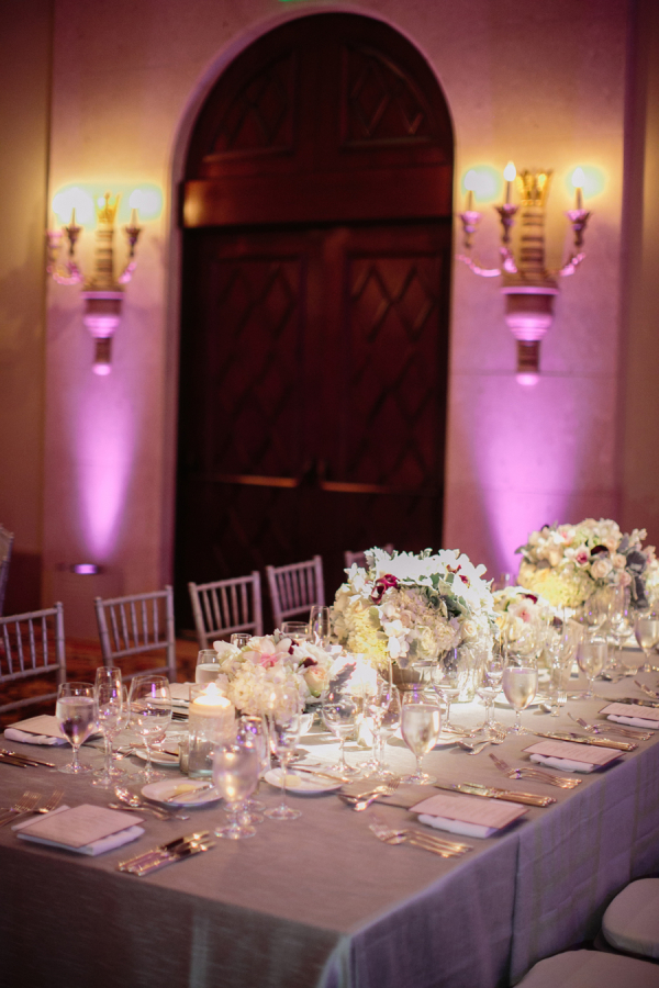Elegant Purple Gray Ballroom Wedding