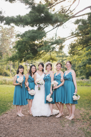 Bright Blue Bridesmaids Dresses