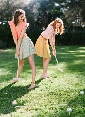 Pastel Skirts and Tops on Croquet Course