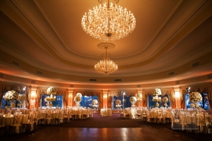 Cream and Gold Ballroom Reception Decor
