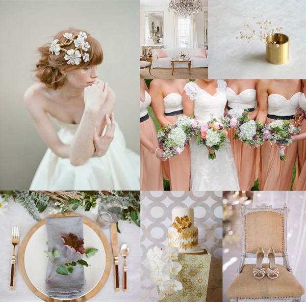 Gray Gold Blush Wedding Colors
