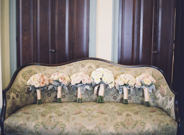 Rose and Dusty Miller Bouquets