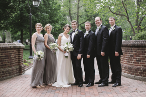 Classic Gray and Black Bridal Party