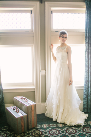 Layered Tulle Skirt on Bridal Gown