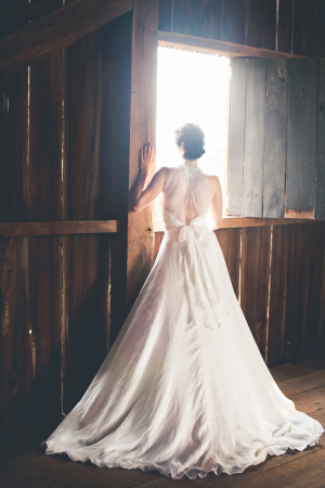 Sheer Open Back on Bridal Gown
