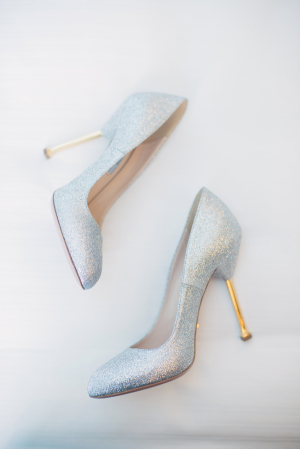 Silver Glitter Bridal Shoes