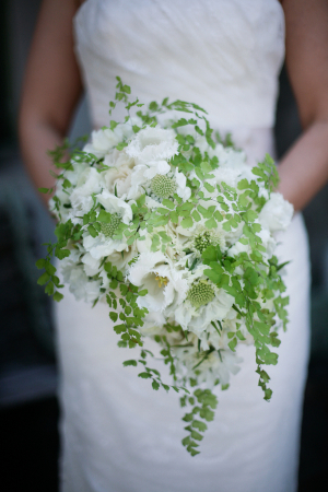 Baby Fern and White Flower Bouquet