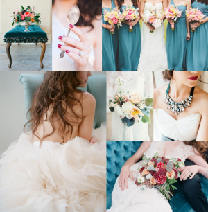 Teal and Berry Wedding Colors