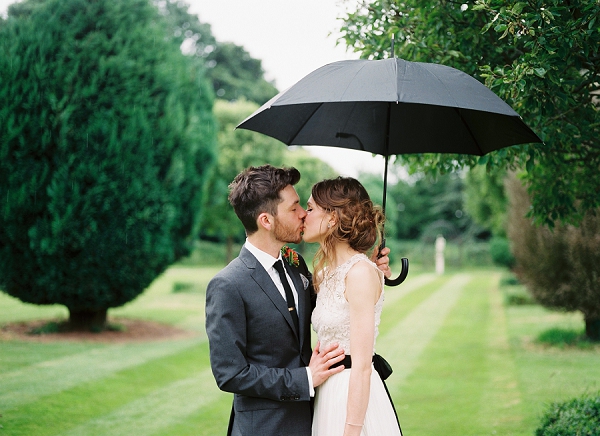 Couple Kissing in the Rain