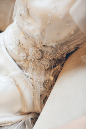 Elegant Details on Jenny Packham Gown