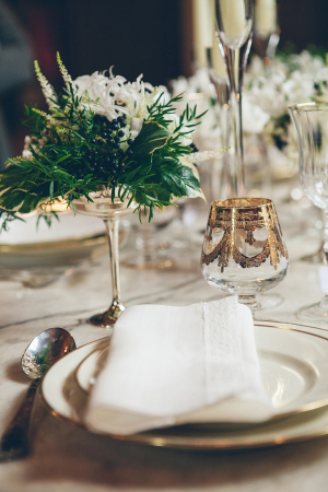 Gold and Ivory Place Setting