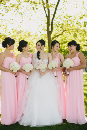 Pink Alfred Angelo Bridesmaids