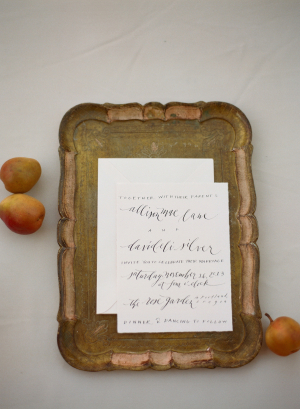 Hand Calligraphied Wedding Invitation